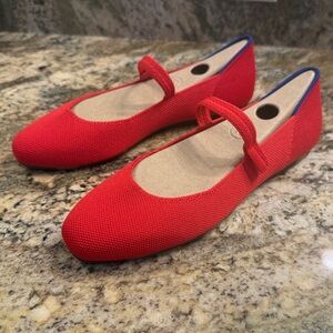 Rothy's Square Mary Janes in Lollipop Red